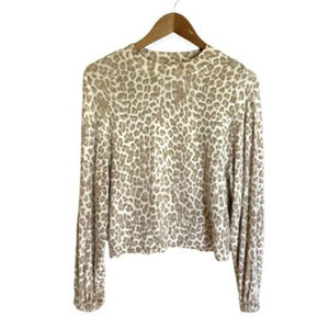 DESIGNER RACHEL ZOE LOS ANGELES NEW YORK CREAM LEOPARD TOP..! Size XS